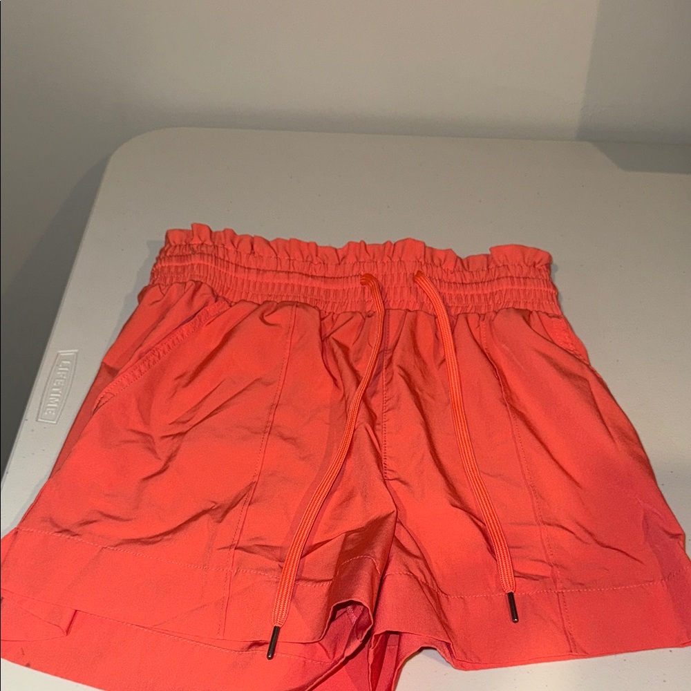 Vanilla Star Bright Orange Women's Athletic Shorts